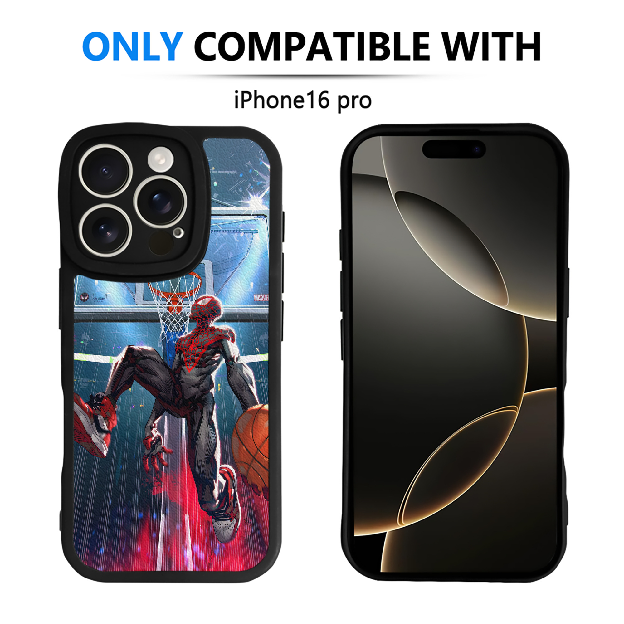 Spider Man スパイダーマン 【iPhone 16シリーズ対応】シリコンスマホケース（レザー調） 材質：シリコン